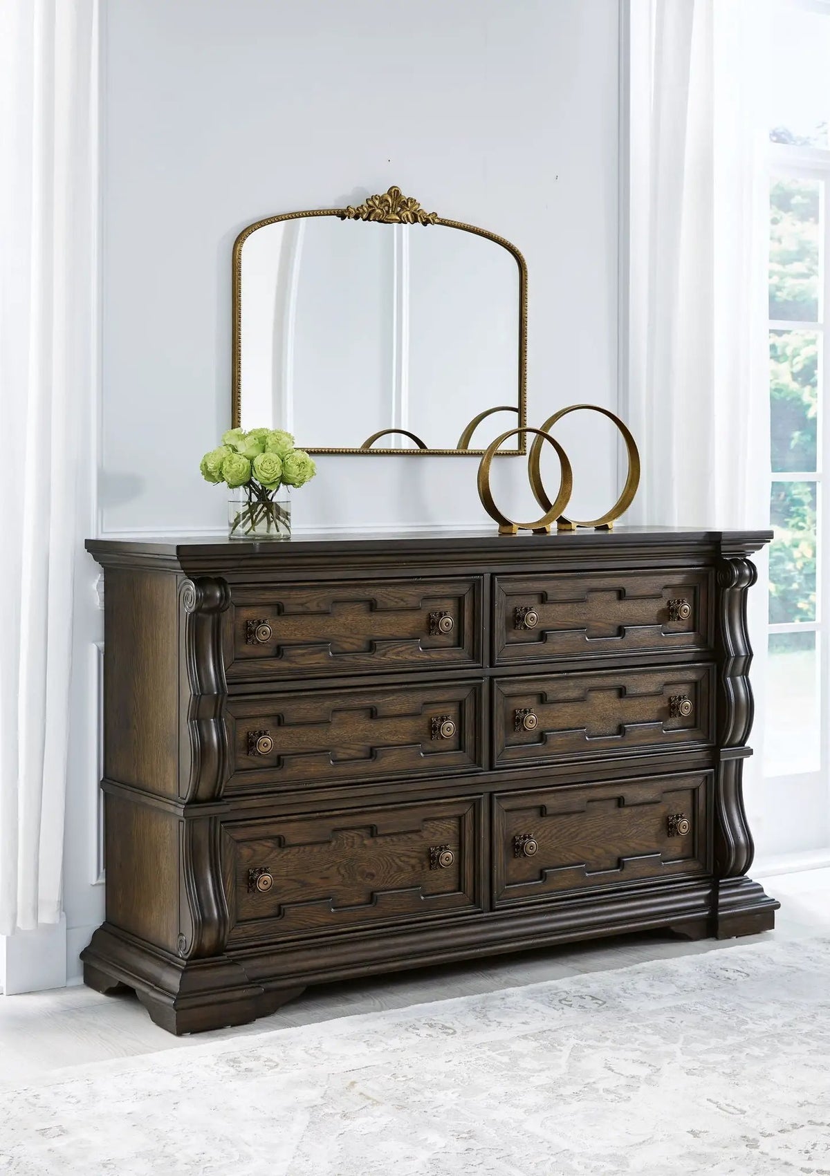 Maylee Upholstered Bedroom Set | 4-Piece | Opulent Traditional Style | Old World Inspired