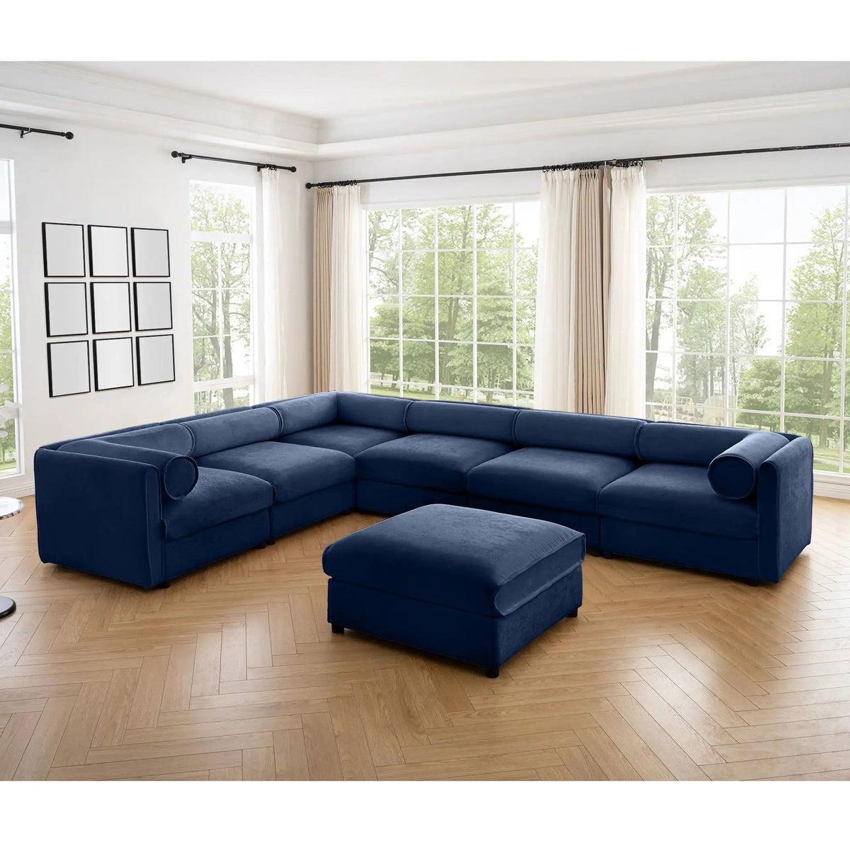 Contemporary Elegant Sofa With Storage And Ottoman 2 Piece Living Room Set | 2 Piece Living Room Set | Living Room Furniture | Living Room