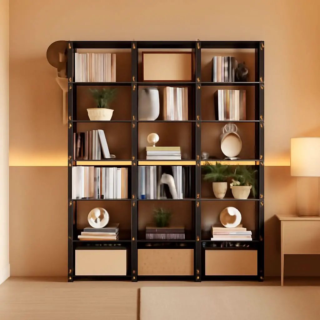 18 Cube Black Durable Bookcase With Storage Organizer from PriceLows™