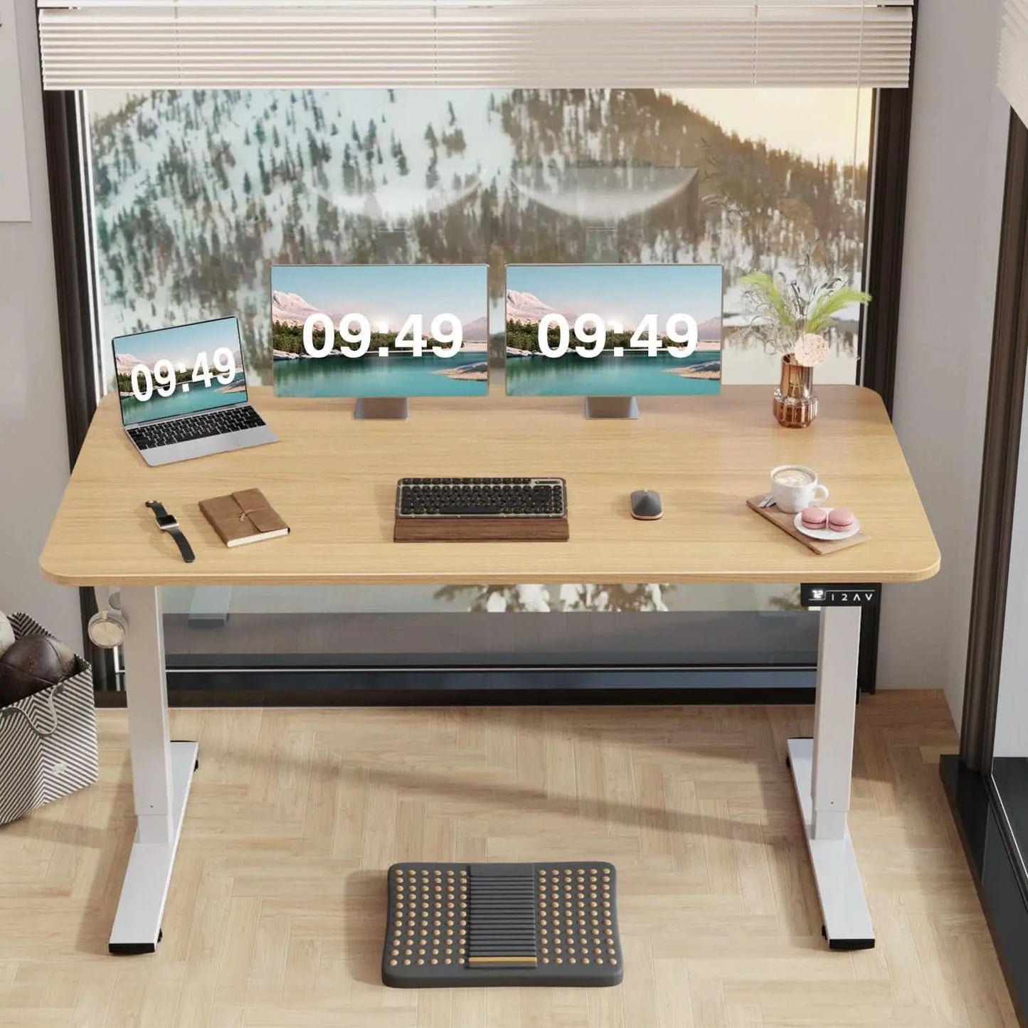 Electric Height Adjustable Desk 55 X 24 Memory Preset from PriceLows™