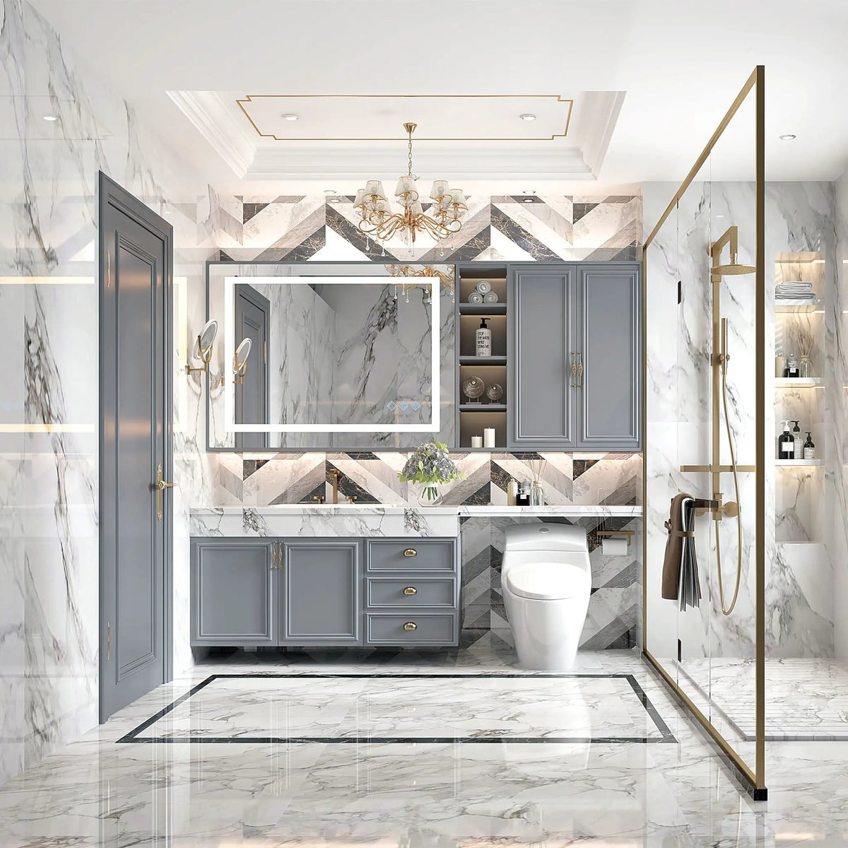 LED Bathroom Mirror With Lights | 3000-6000K Dimmable | Anti-Fog | Wall Mounted Vanity Mirror
