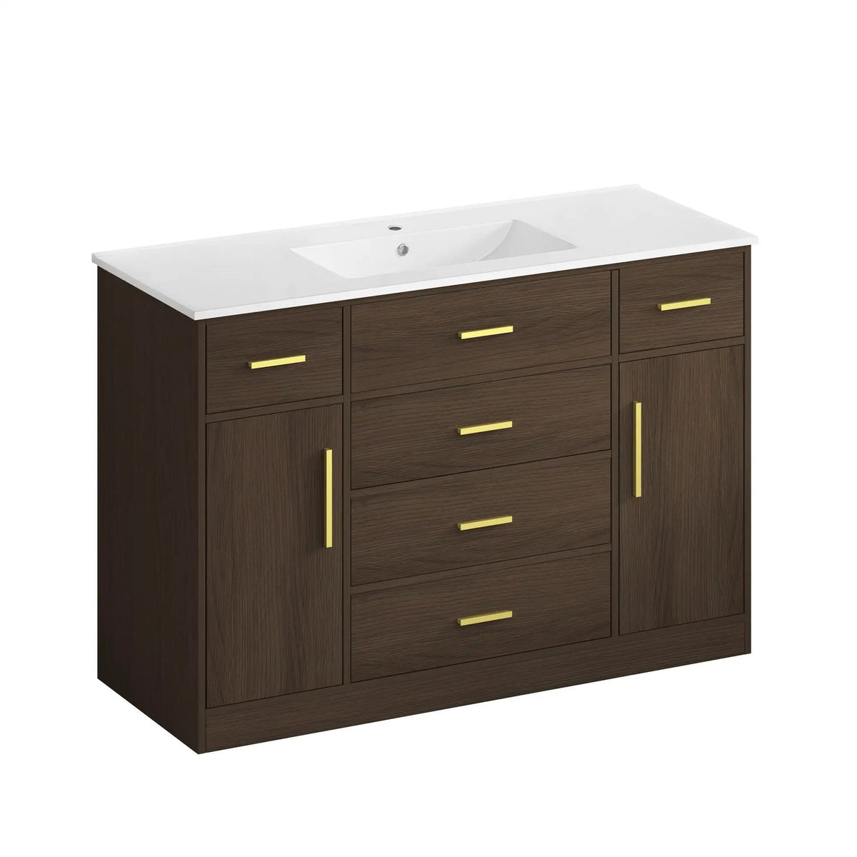 Bathroom Vanity With Abundant Storage | 2 Soft Close Doors | 6 Drawers | MDF Cabinet