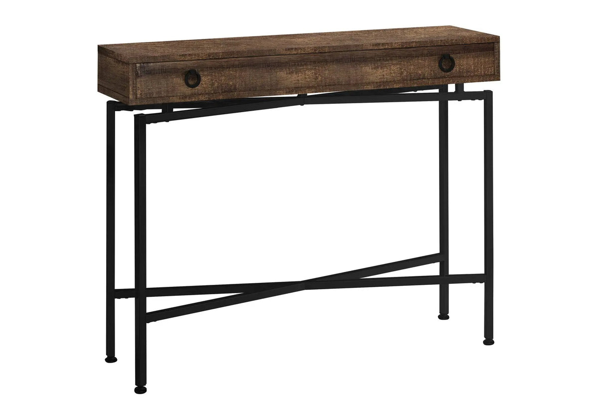 Entryway Console Table | 42.5 Inch Width | Large Storage Drawer | Reclaimed Barn Style Finish