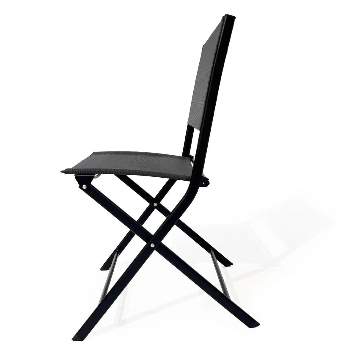3-Piece Patio Bistro Set | Foldable Table And Chairs | Powder-Coated Steel Frame | Sling Chairs