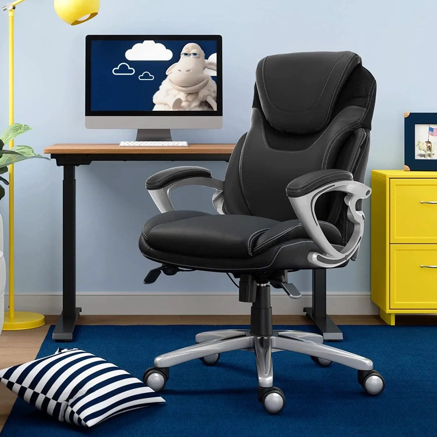 Ergonomic Executive Chair Bonded Leather With Air Lumbar from PriceLows™