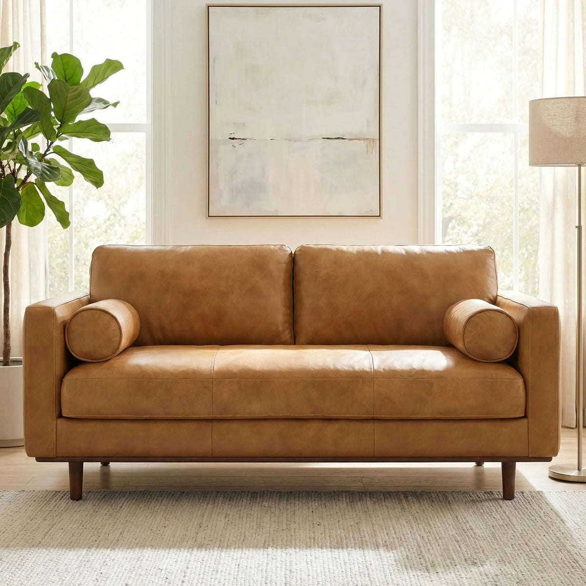 Morrison Upholstered Sofa | Recycled Blend Fabric | Single Bench Seat Cushion | 72 Inch Length