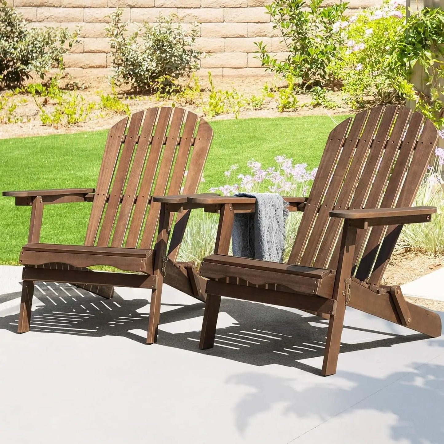 Outdoor Adirondack Chair Set Foldable Pre-Assembled Comfort from PriceLows™