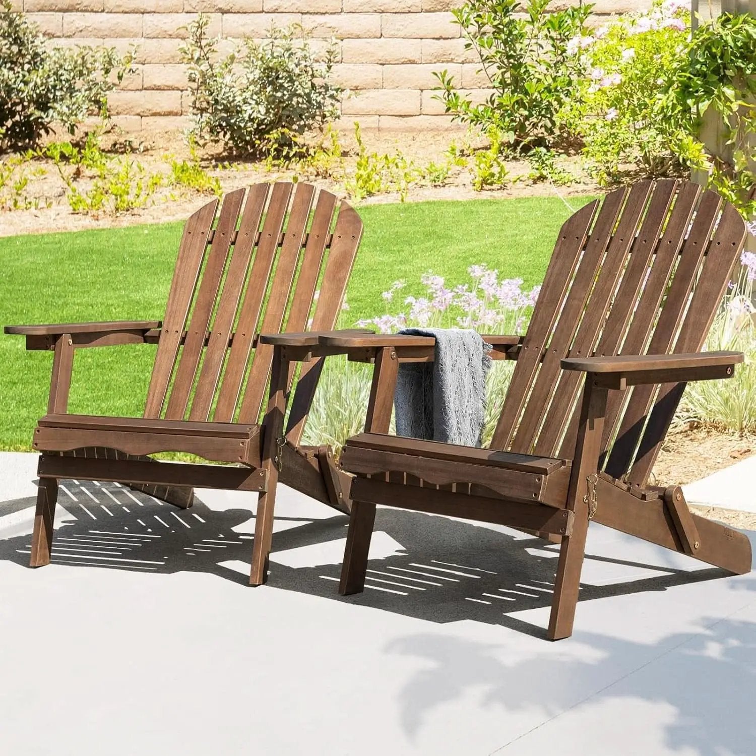 Outdoor Adirondack Chair Set Foldable Pre-Assembled Comfort from PriceLows™