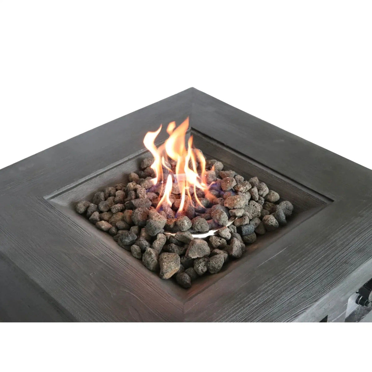 Fiber Reinforced Propane / Natural Gas, Fire Pit Table - | 32 x 32 x 24 in | Concrete | Charcoal