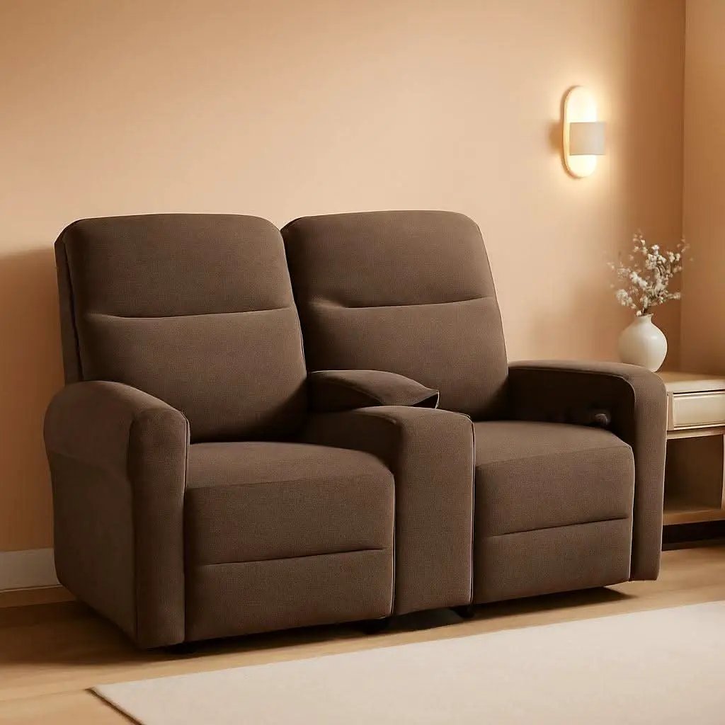78 Inch Wall Hugger Power Loveseat USB Ports Dark Brown from PriceLows™