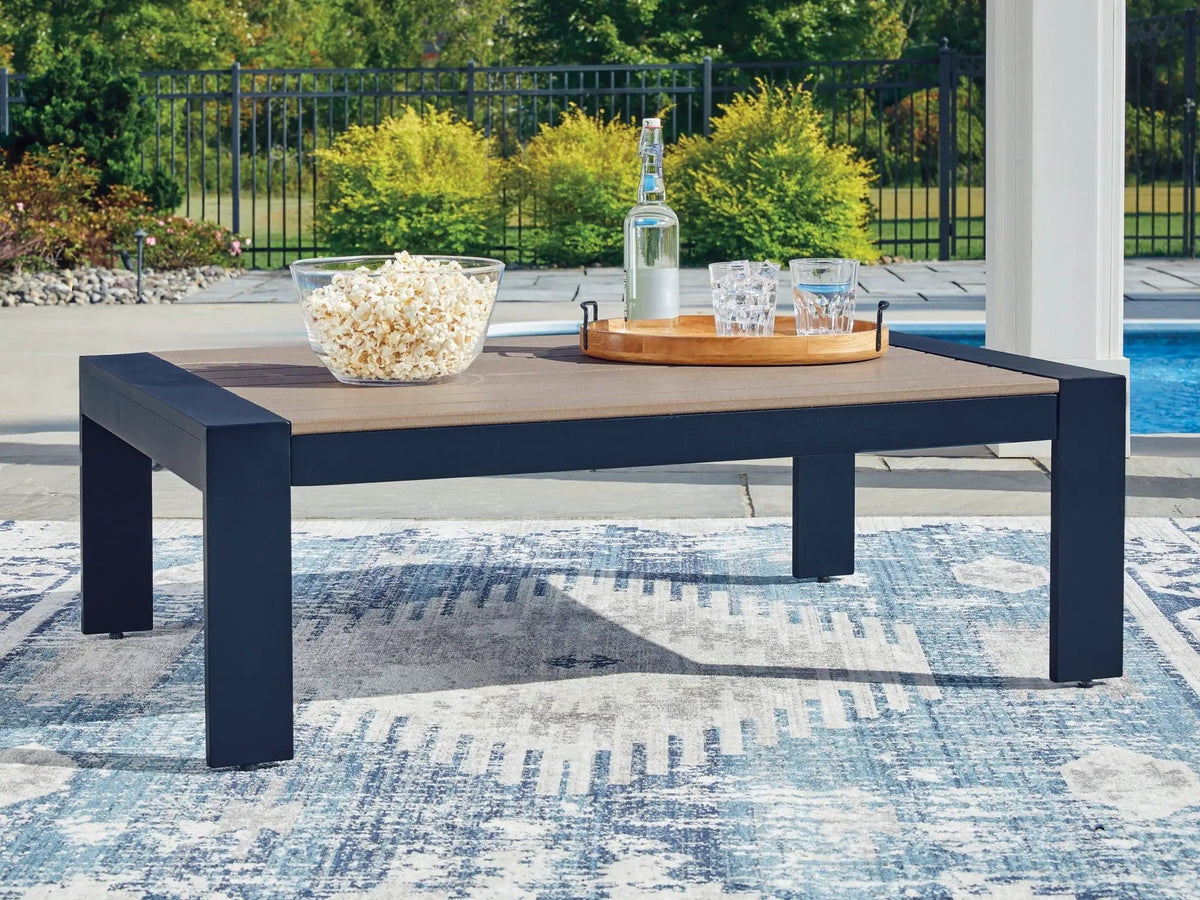 East Beach Blue Coffee Table | 2 Pieces | Wood | Rectangular Cocktail Table