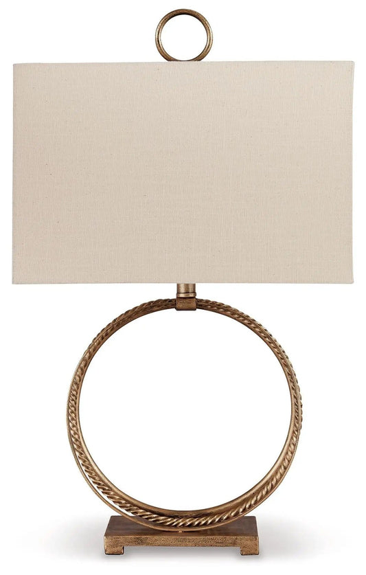 Mahala Metal Table Lamp | 17.25 x 8.5 x 28 in | Metal | Antique Gold Finish