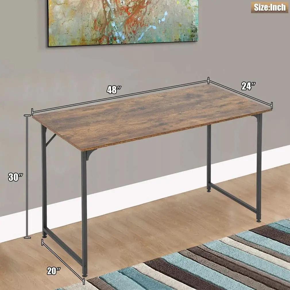 48 Inch Modern Black Computer Desk For Small Spaces from PriceLows™