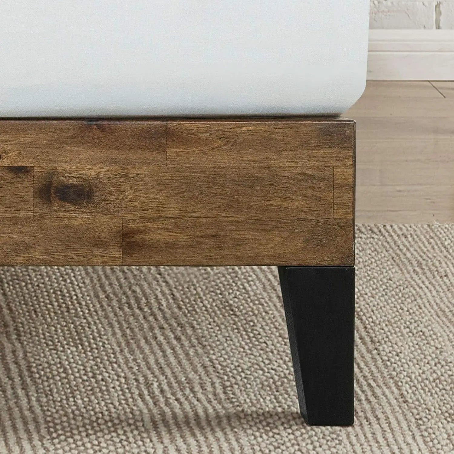 Queen Size Solid Wood Platform Bed Frame With Headboard from PriceLows™