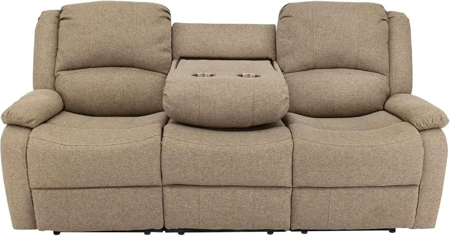 Charles 80In Triple Recliner RV Sofa Oatmeal Zero Wall from PriceLows™