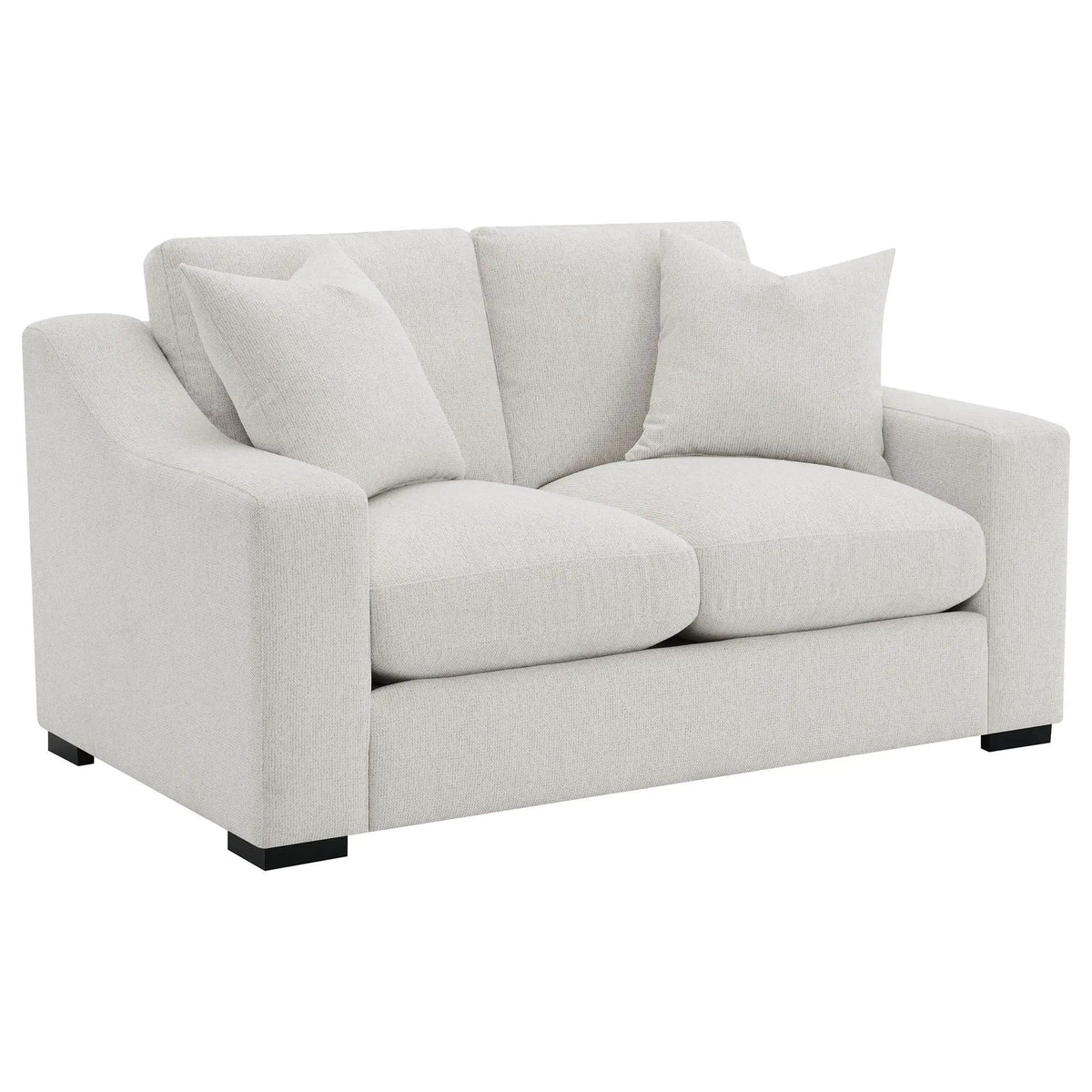 Ashlyn 2-piece Upholstered Track Arm Sofa Set Sand | 2-Piece Set | Solid Wood | Living Room