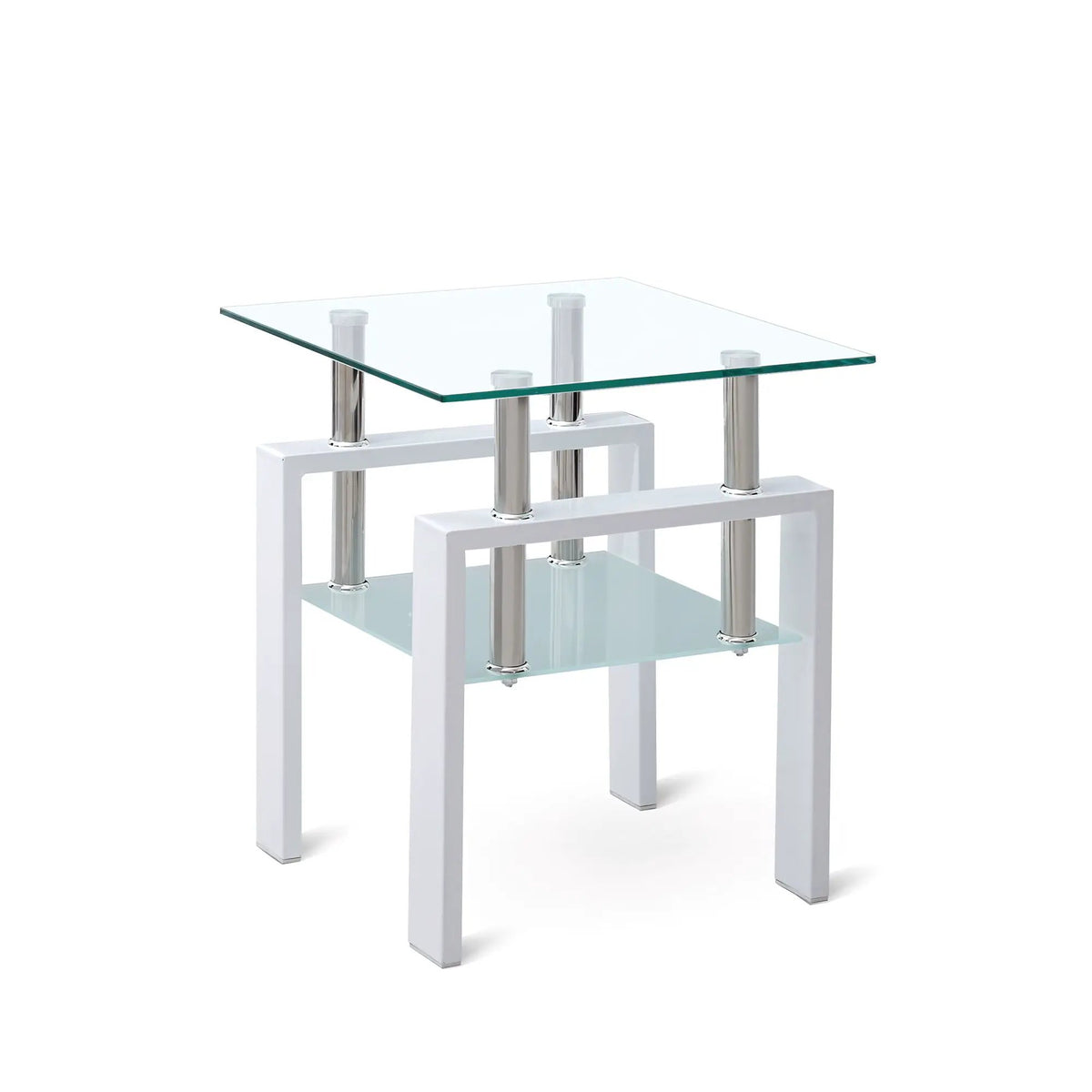 Tempered Glass Table | Hidden Storage | Easy Assembly