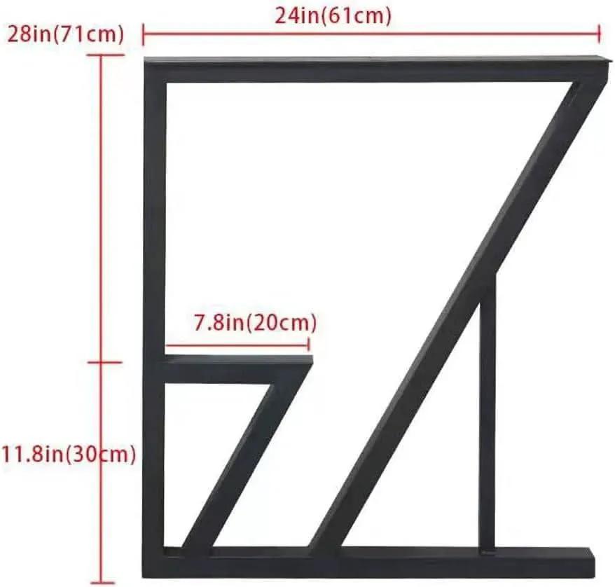 Black Iron Table Legs 28 Inches Industrial Strength from PriceLows™
