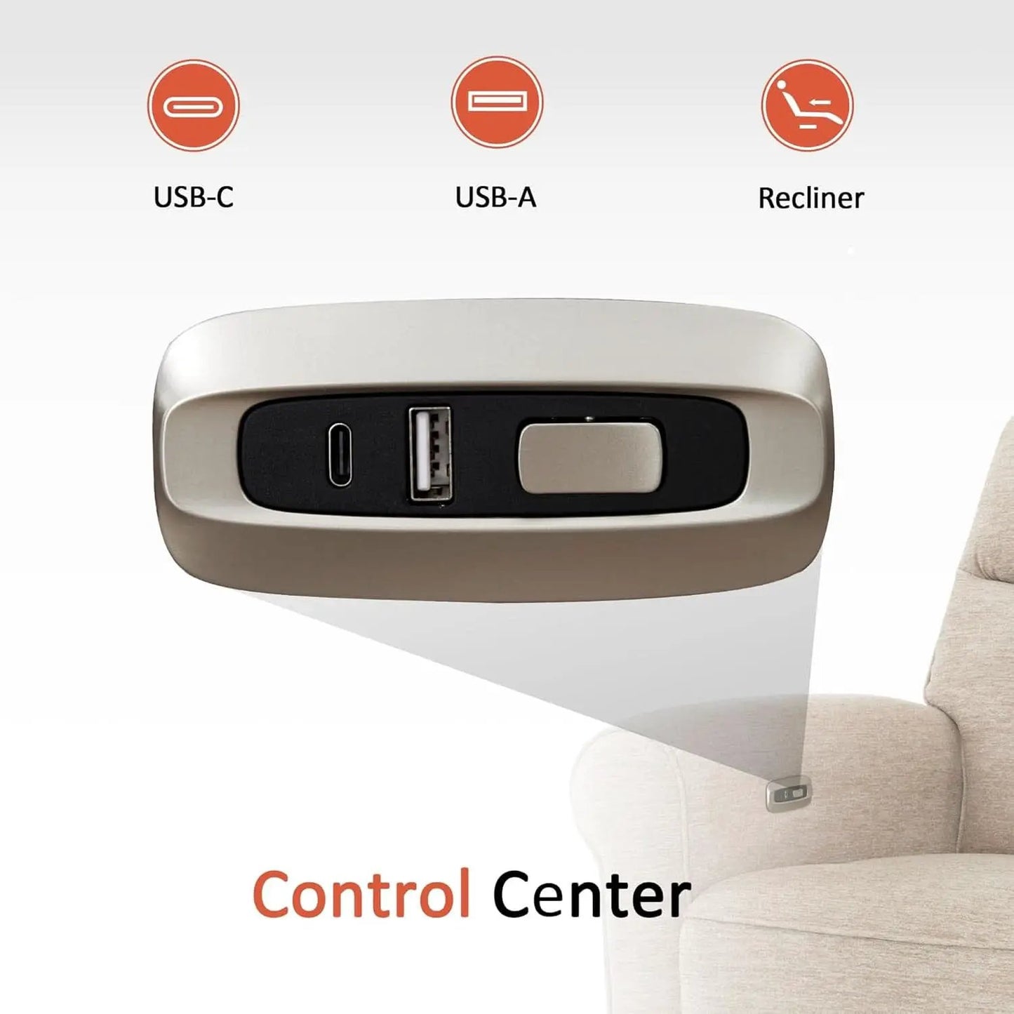 64.6 Inch Wall Hugging Auto Power Recline Loveseat from PriceLows™