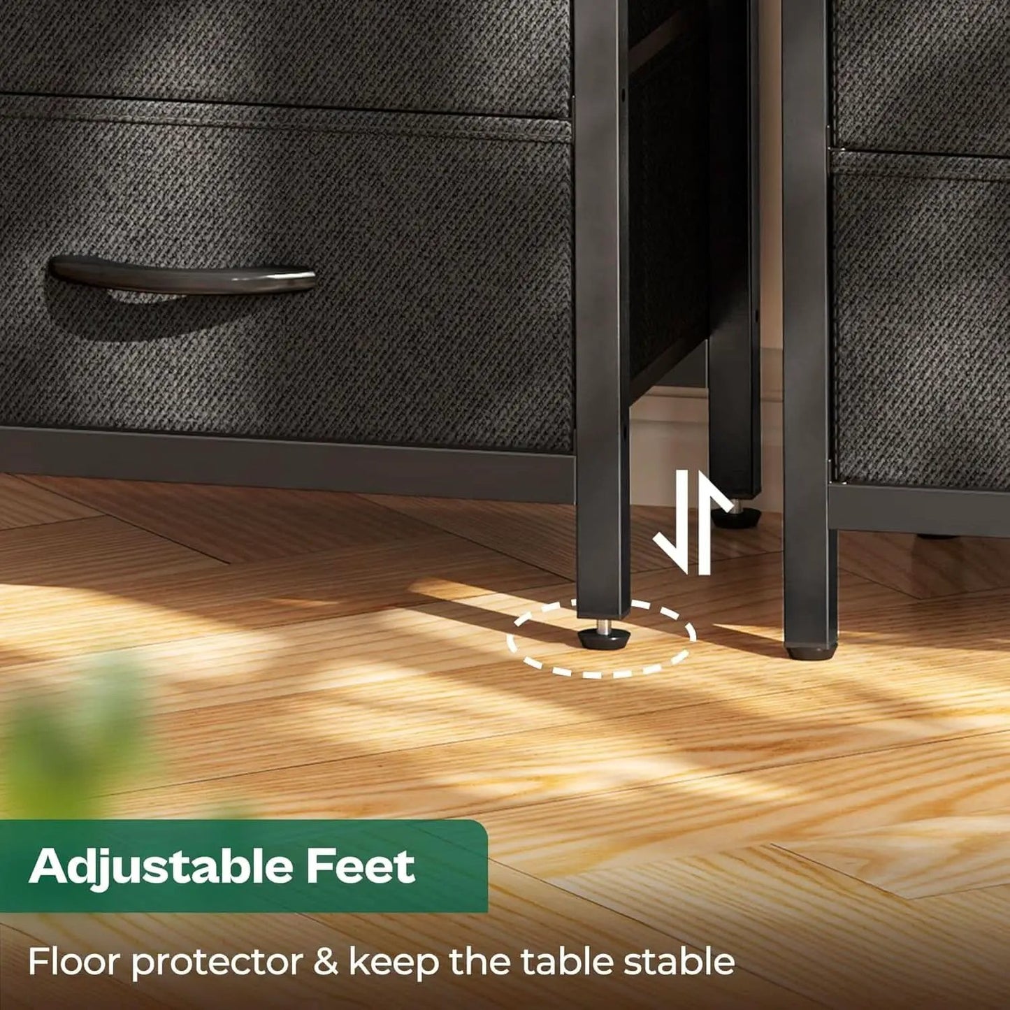 Black Five Drawer Dresser With Integrated Charging Station from PriceLows™