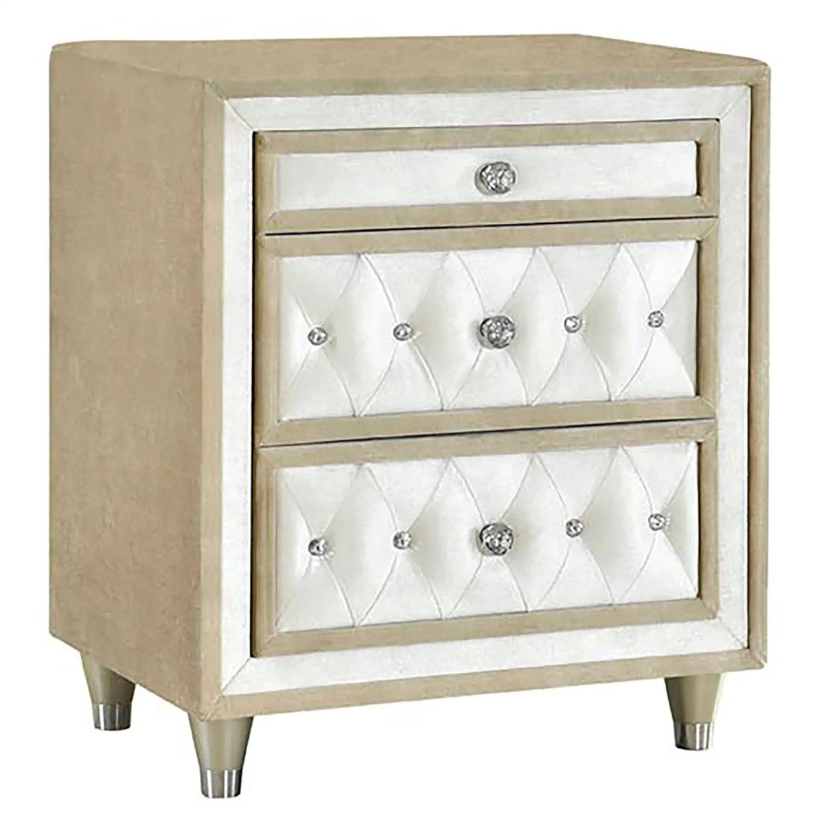 Antonella 4-piece Eastern King Bedroom Set | 4-Piece Set | Crystal | Ivory