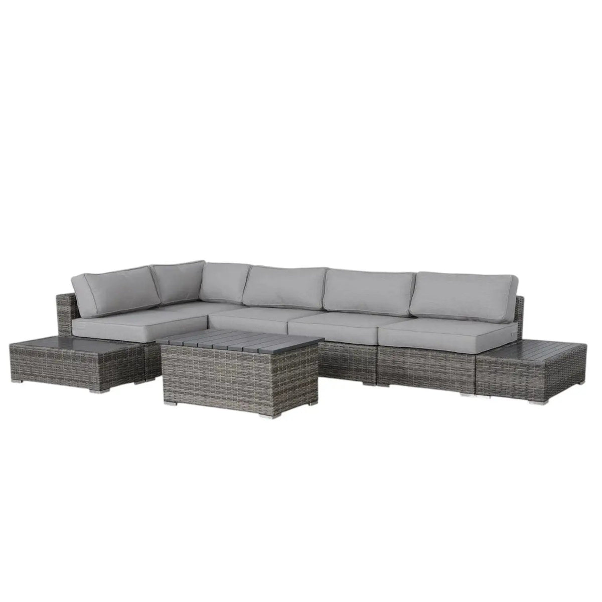 Outdoor Sectional Set | Handcrafted Wicker | Ultra-Soft Cushions | Entertainment Seating