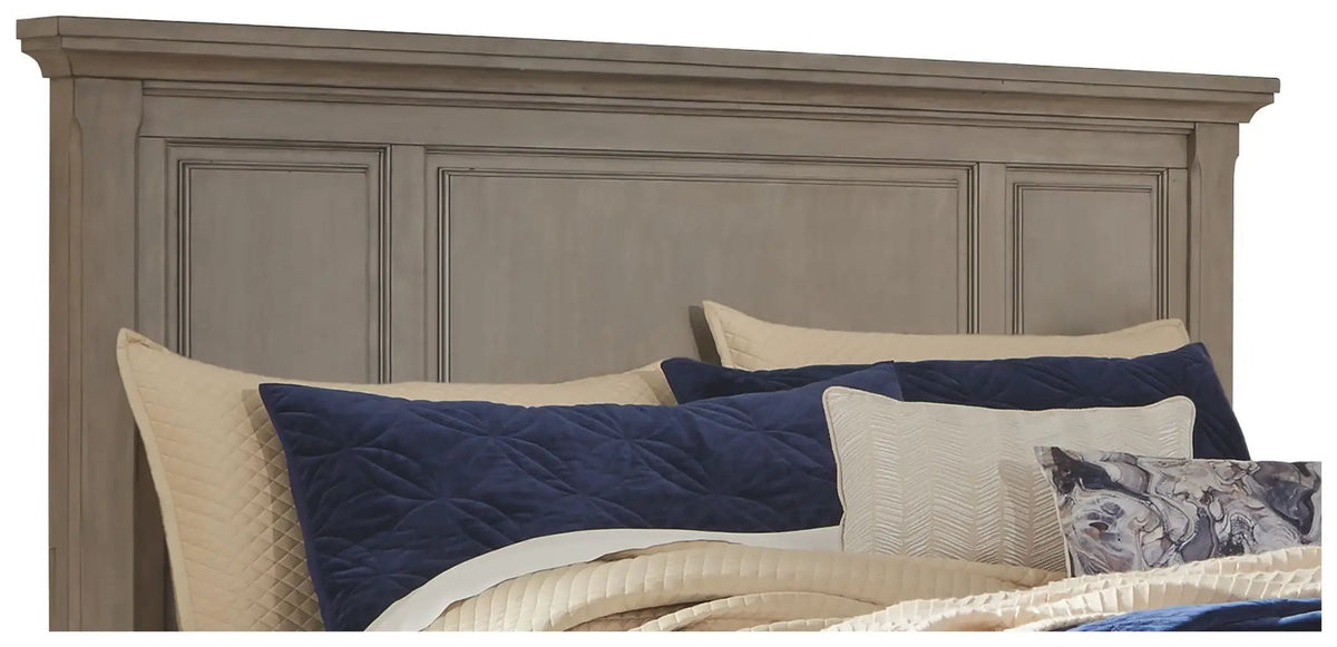 Lettner Panel Headboard | Inlaid Panels | Burnished Finish | Traditional Style