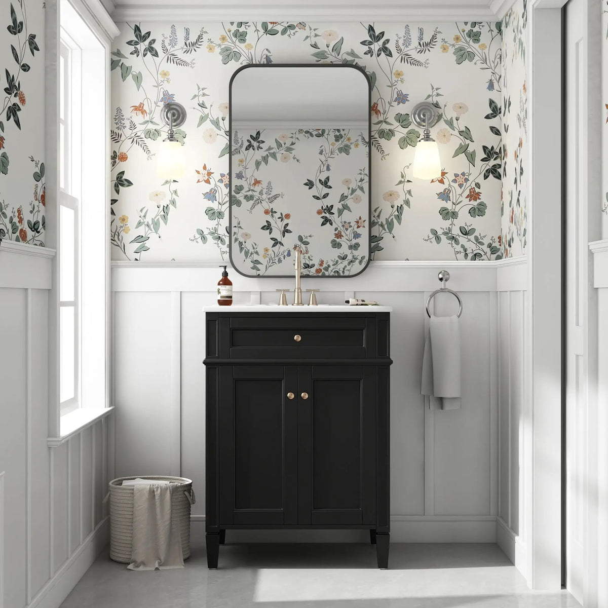 24 Inch Bathroom Vanity | 2 Doors | Tip Out Drawer | Soft Closing Hinges