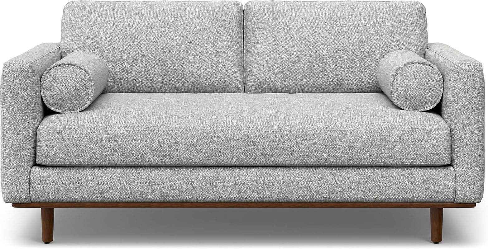 Morrison 72 Inch Mid Century Modern Sofa Set Mist Grey from PriceLows™