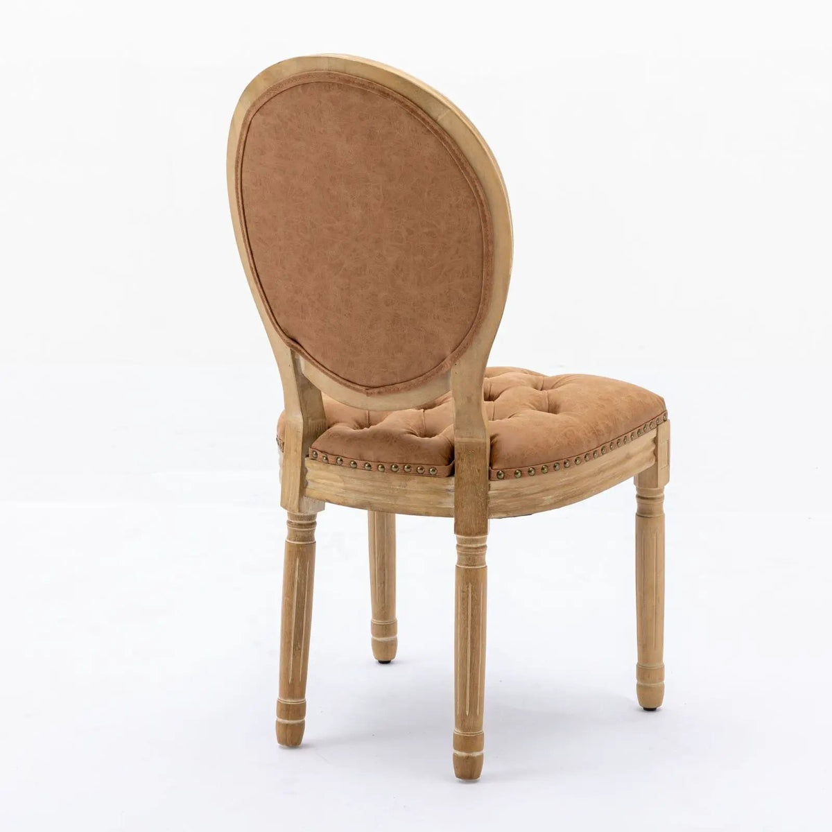 French Style Dining Chairs | Solid Wood Frame | Antique Painting | Hand-Pulled Buckle Decoration