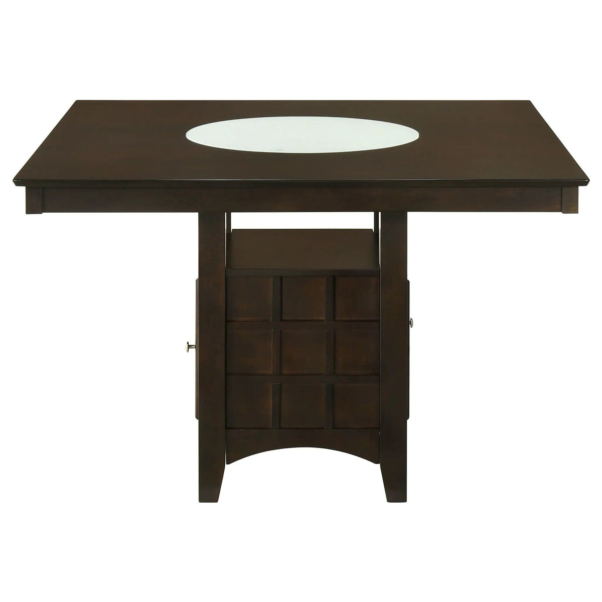Gabriel 52-inch Counter Height Dining Table | 51.5 x 51.5 x 35.75 in | Rubberwood & Engineered Wood | Cappuccino