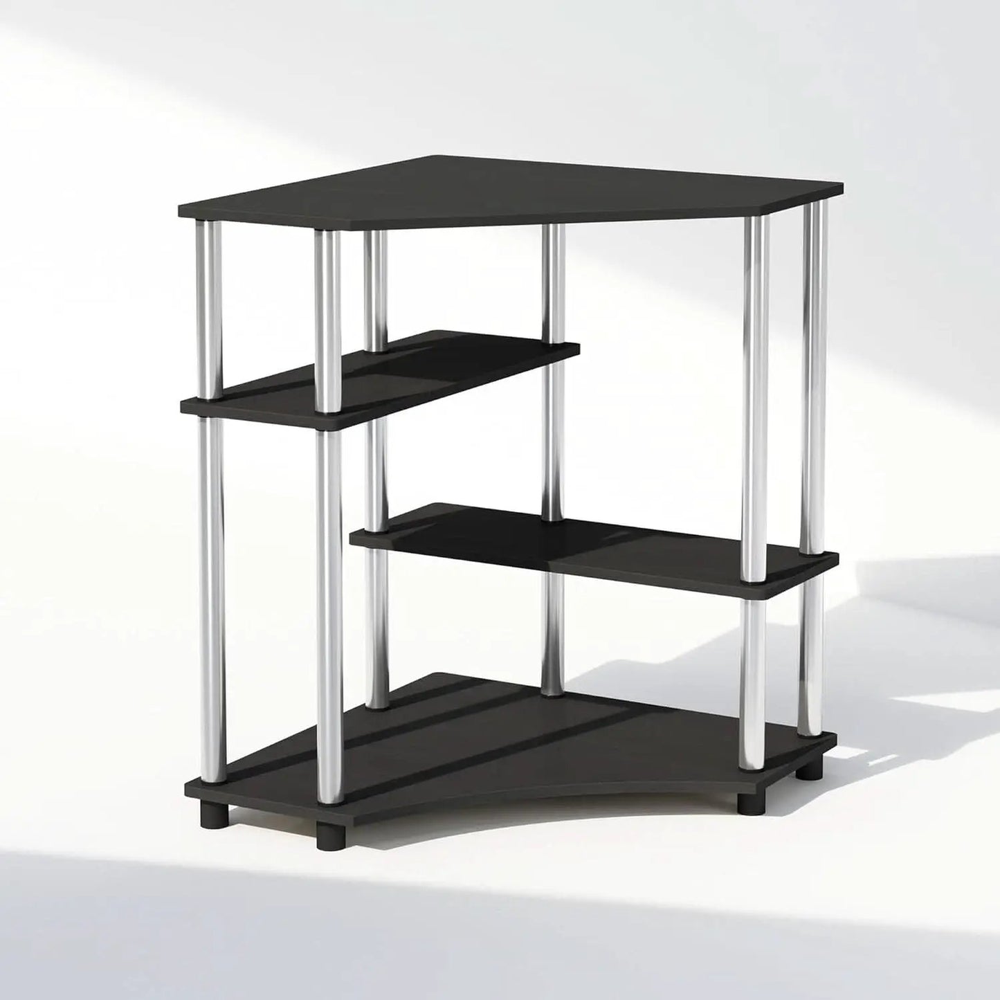 Turn N Tube Corner Shelf Americano Display Rack Bookshelf from PriceLows™