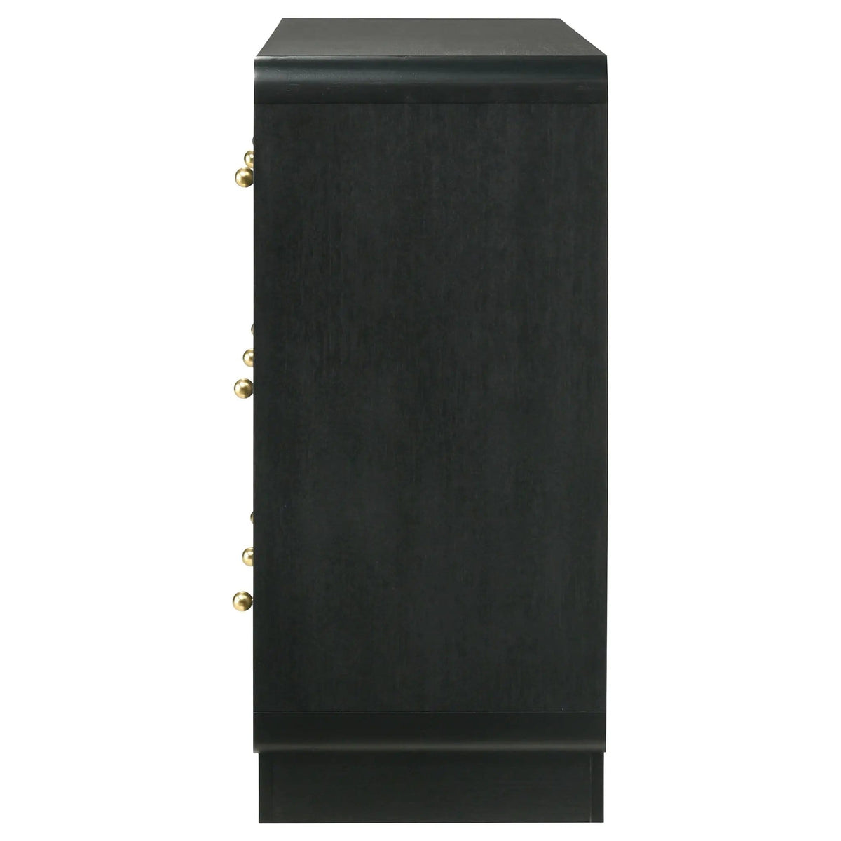 Cavelle 6-drawer Dresser Cabinet | 58.5 x 16.75 x 34.25 in | Brass | Black