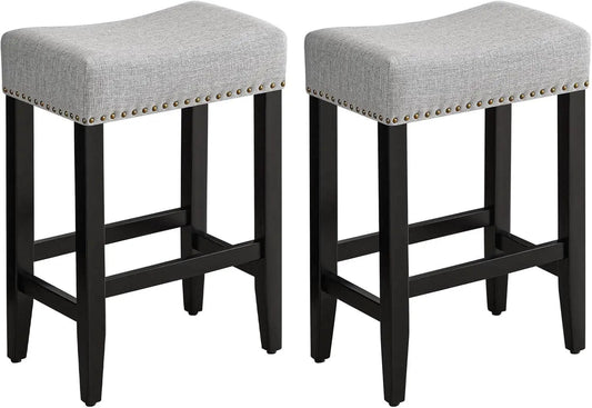Ergonomic Upholstered Bar Stools Set for Kitchen Island from PriceLows™