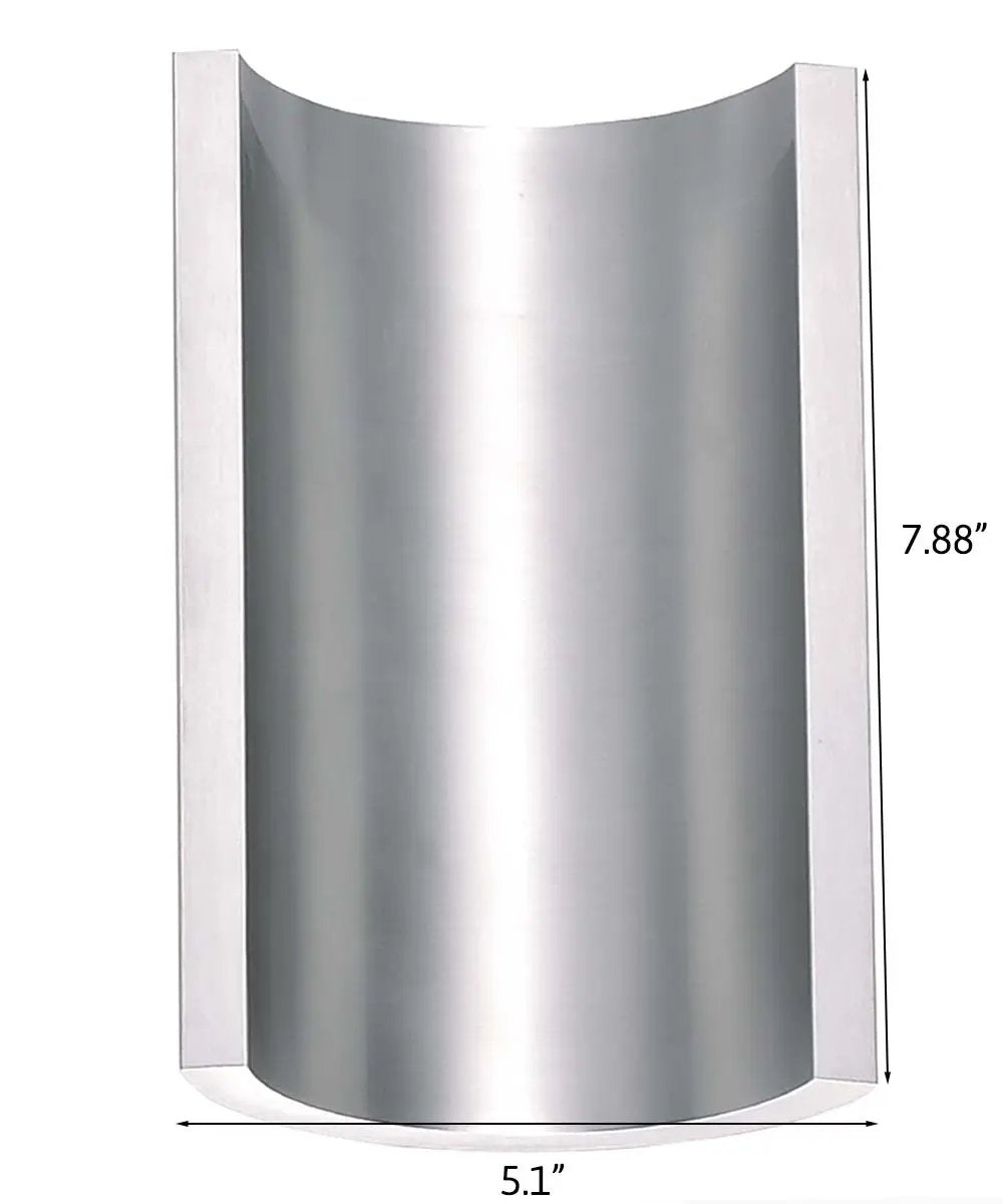 2-Light LED Outdoor Wall Sconce | 5-Inch Satin Aluminum | Indoor Outdoor Use