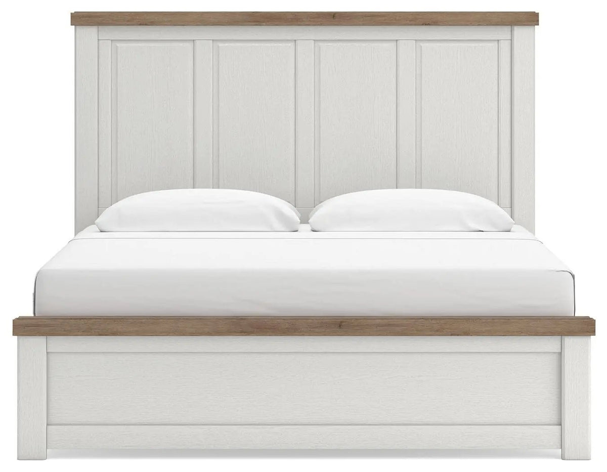 Panel Bed | White Finish | Farmhouse Style | King Size