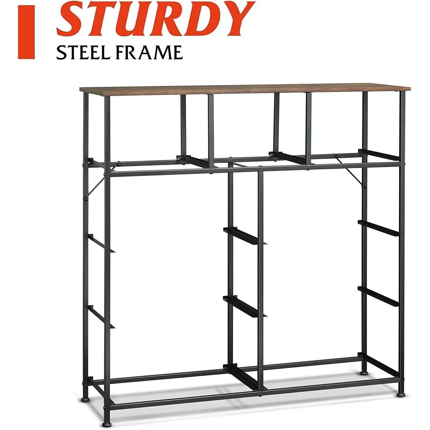 Dark Grey Chest Of Drawers With Wood Top For Bedroom Storage from PriceLows™