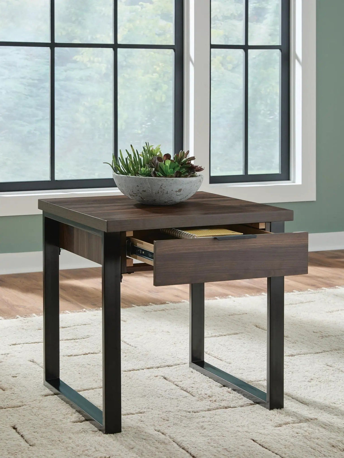 Wickman Falls Rectangular Table | 2 Pieces | Metal & Wood | Home