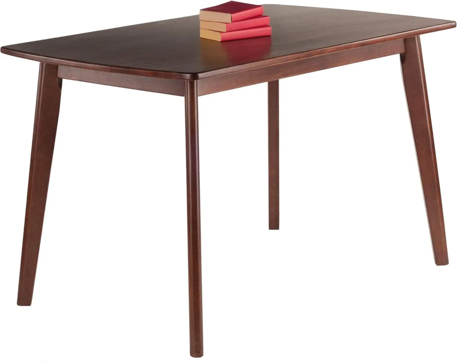 Shaye Walnut Dining Table Solid Wood 47.2 Inch Length from PriceLows™