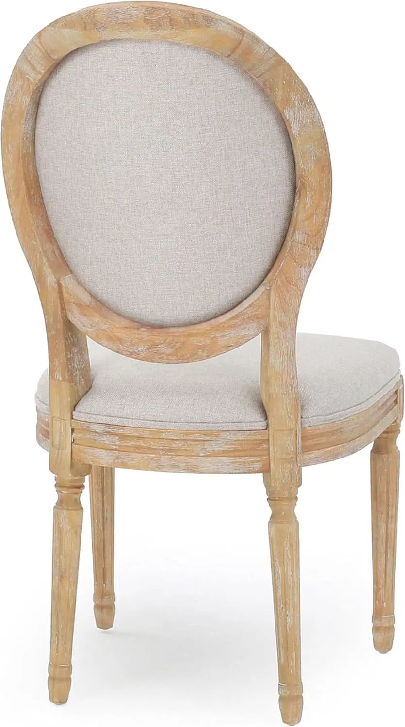 Phinnaeus Beige Polyester Fabric Dining Chairs Set Of 2 from PriceLows™