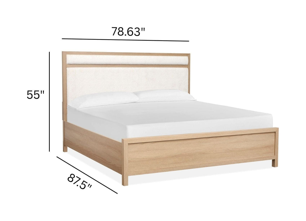 Merrifield Upholstered Panel Bed | 4 Pieces | Oak Veneer | Bedroom