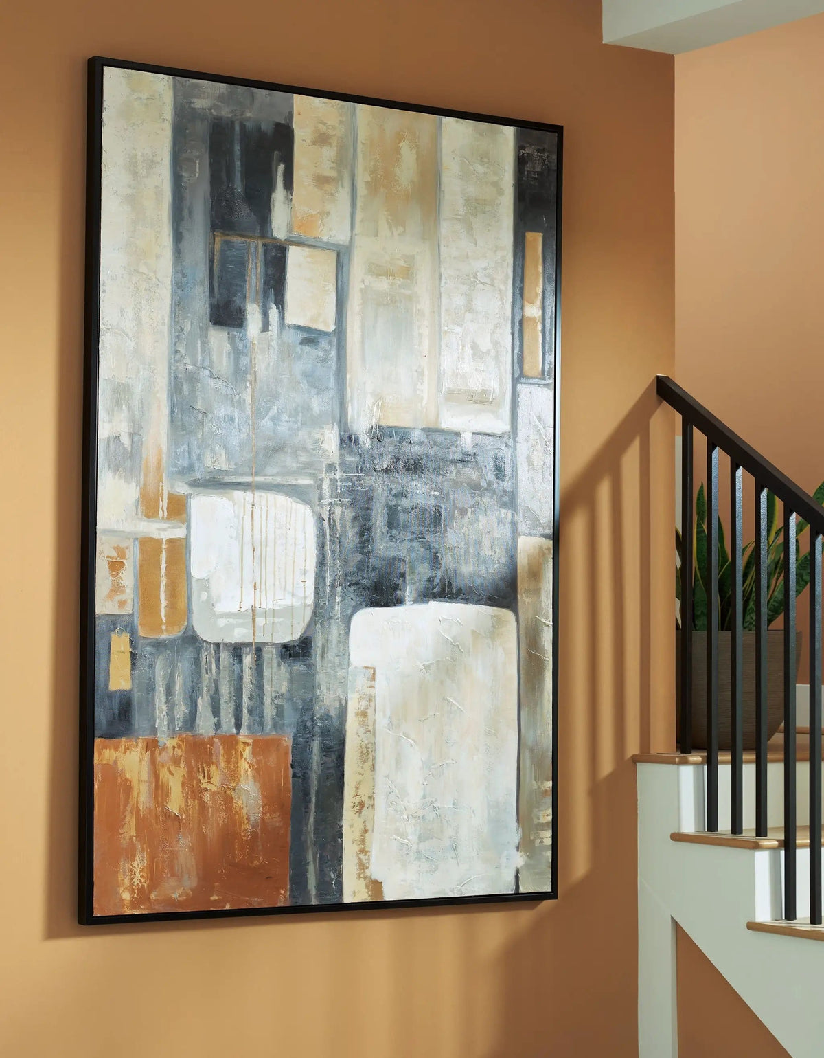 Howford Wall Art | 48 x 1.63 x 72 in | Home Furniture | Brown / Black / Gray