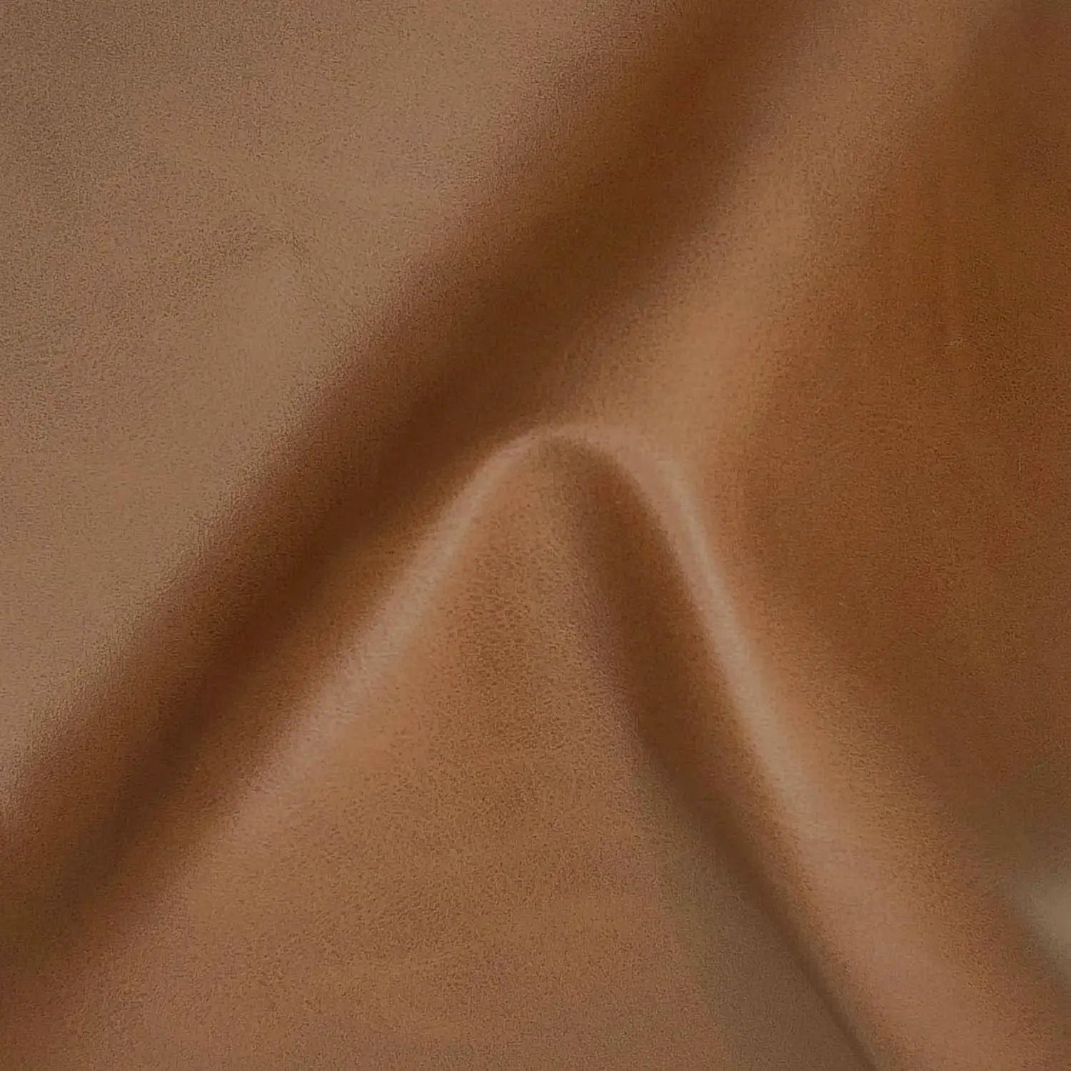 19-Inch Round Caramel Faux Leather Ottoman Footrest from PriceLows™