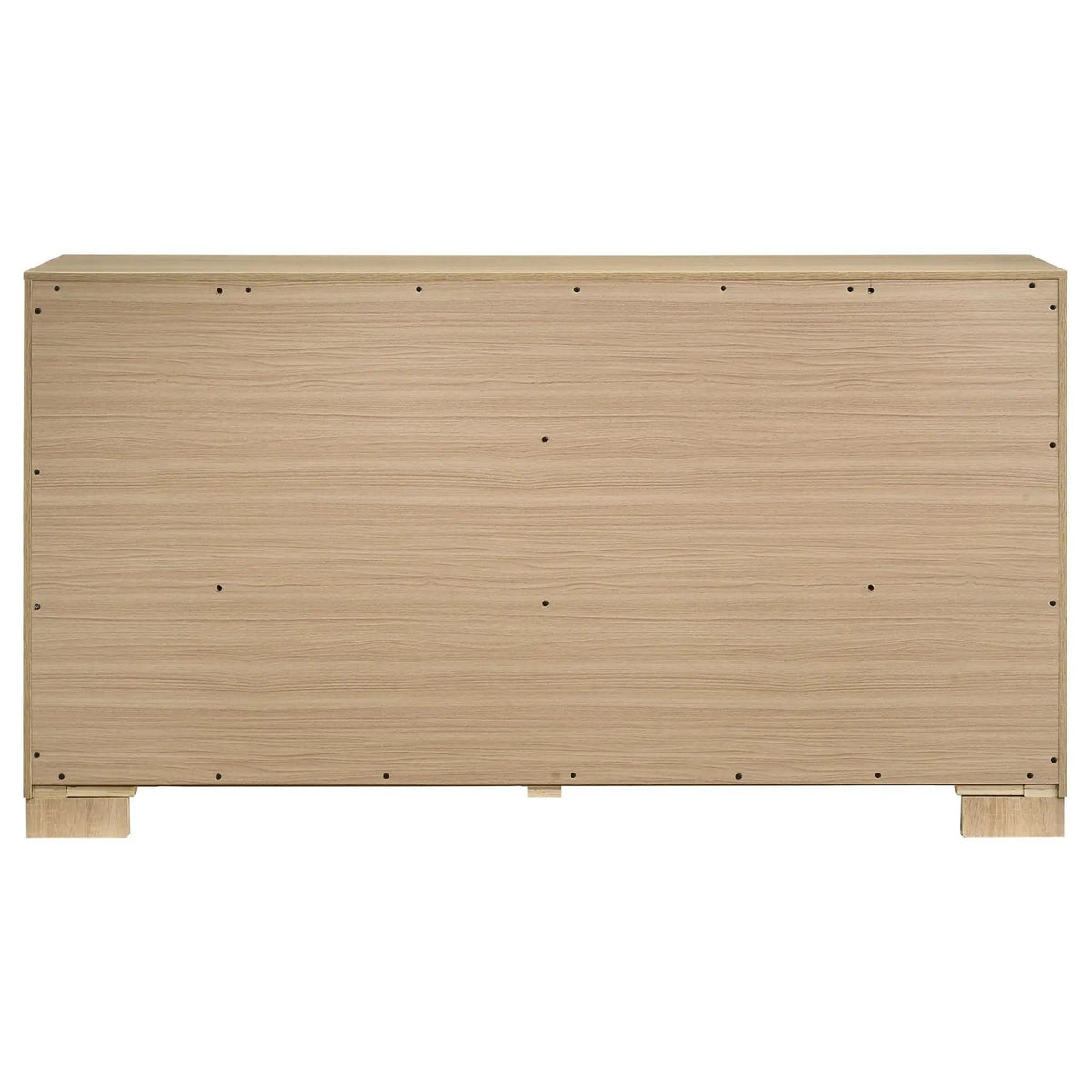 Arielle 6-drawer Bedroom Dresser Cabinet | 61 x 17.25 x 33.75 in | Engineered Wood & Metal | Light Oak