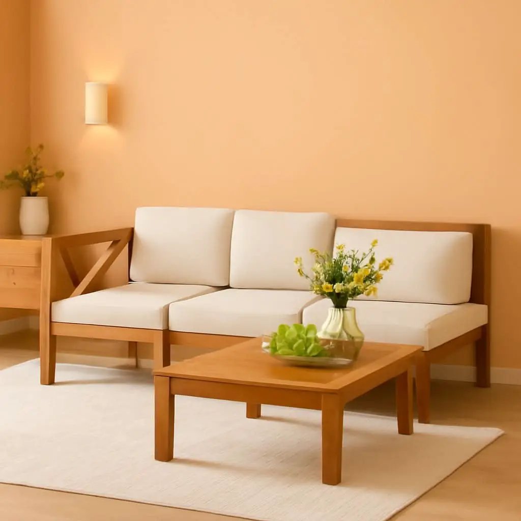 Acacia Wood Outdoor 5 Piece Patio Set With Cushions from PriceLows™