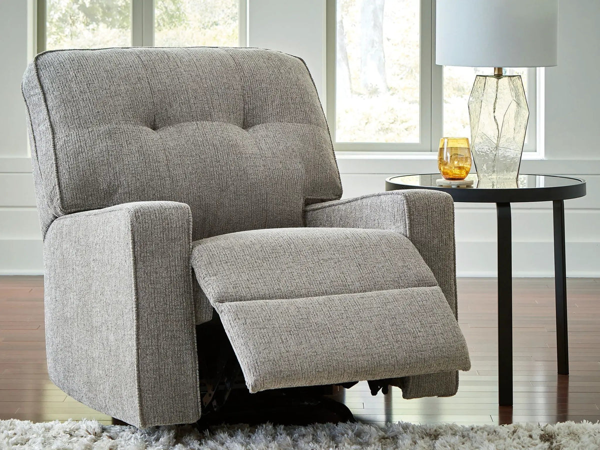 Rocker Recliner | Track Arms | Easy Pull Tab | Transitional Style