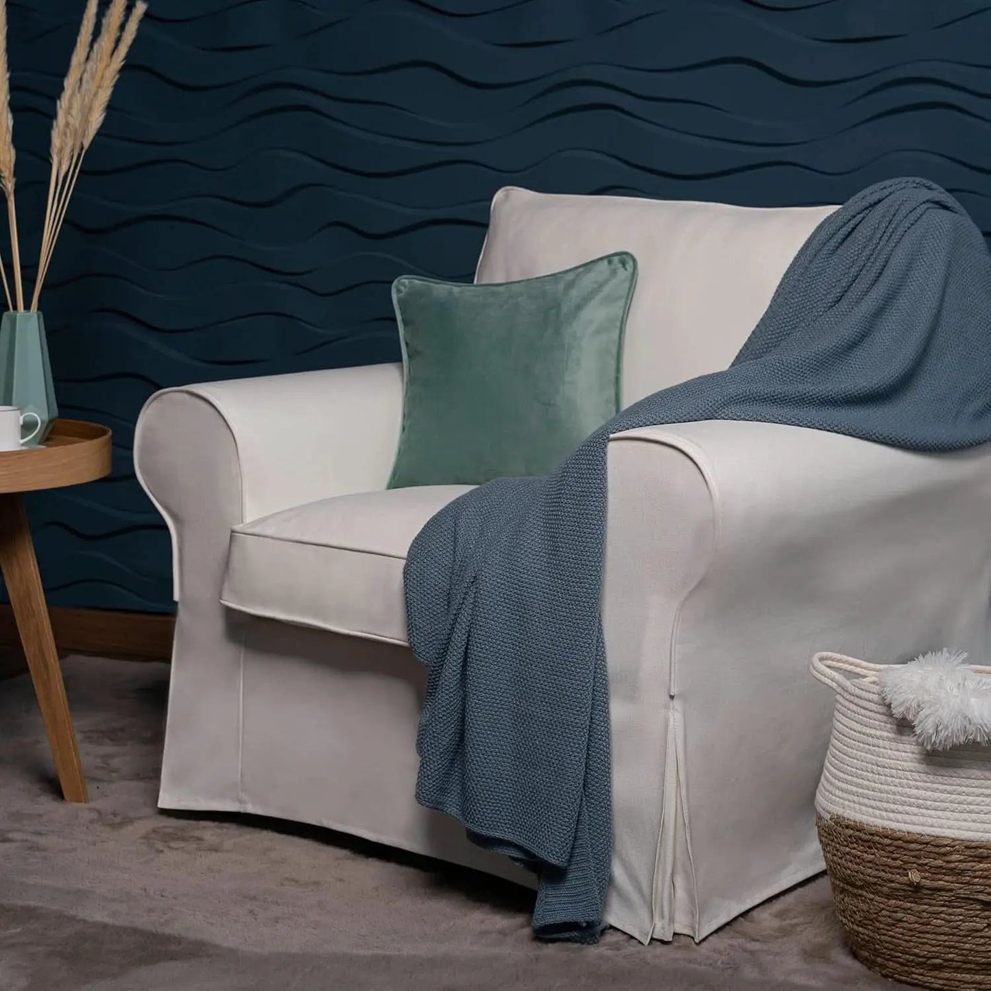 Ektorp Armchair Slipcover Cotton White Replacement Cover from PriceLows™
