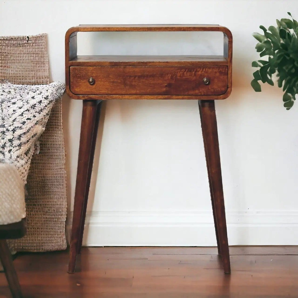 Curved Chestnut Console Table | 3 Pieces | Mango Wood | Living Room