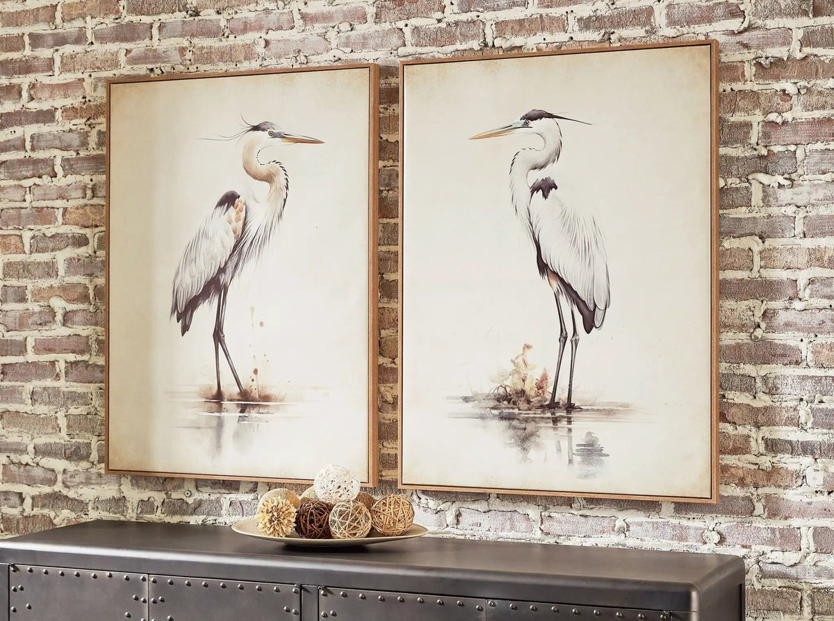 Aubinell Wall Art Set (Set of 2) | 30 x 1.38 x 40.13 in | Home Furniture | Beige