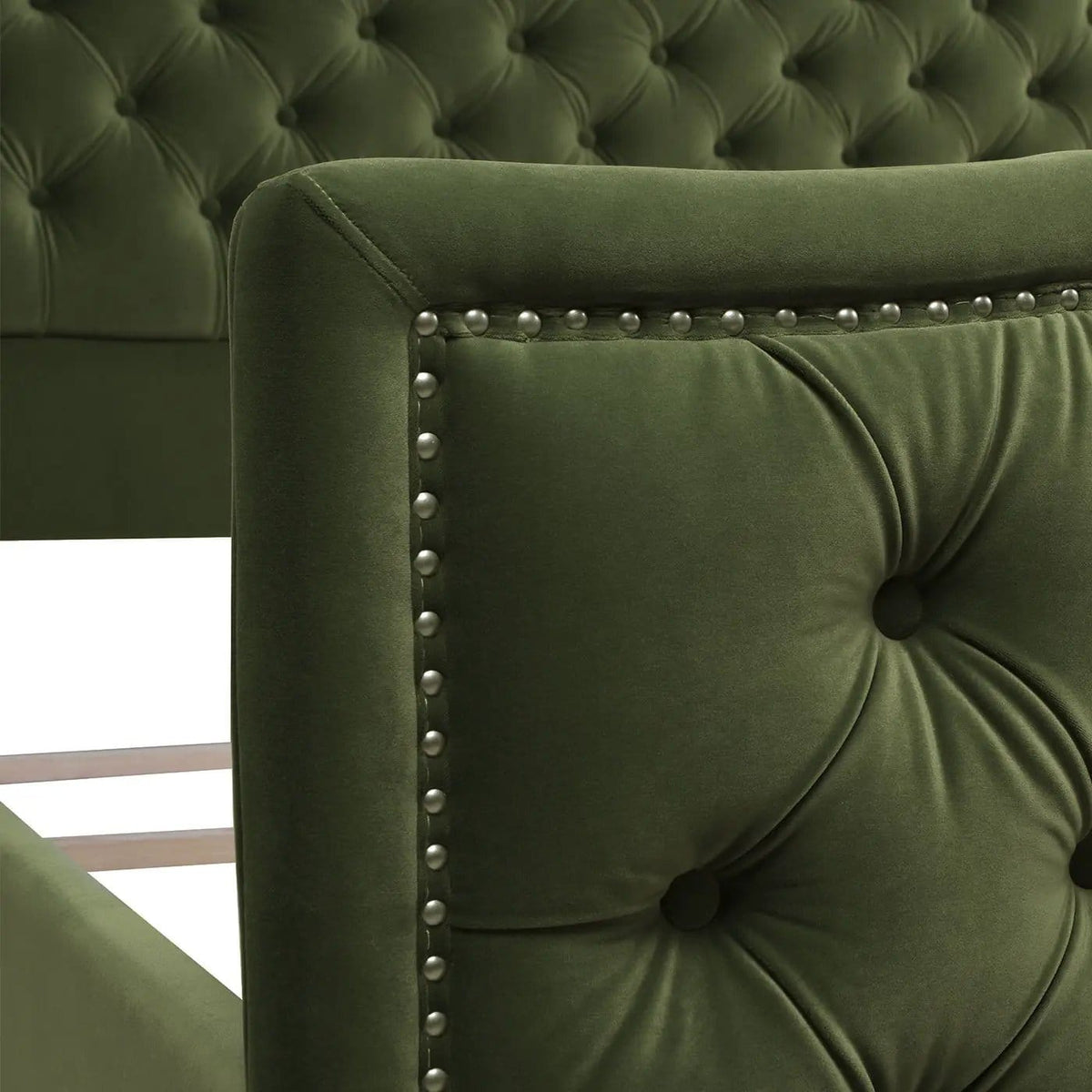 Marcella Upholstered Shelter Headboard Bed | 5 Pieces | Fabric & Iron | Bedroom